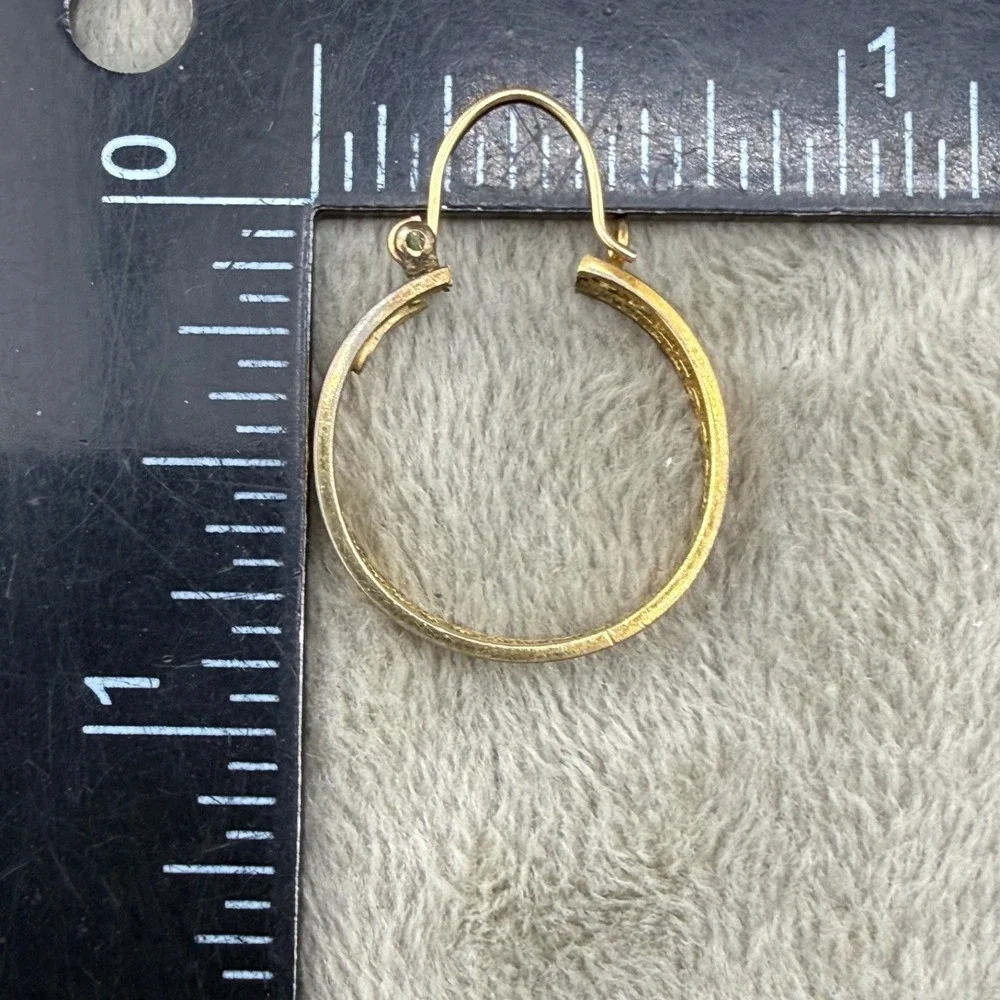 Vintage Gold Filled‎ Hoop Earrings Signed KL